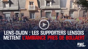 Lens-Dijon - Les supporters lensois mettent l'ambiance près de Bollaert avant le match