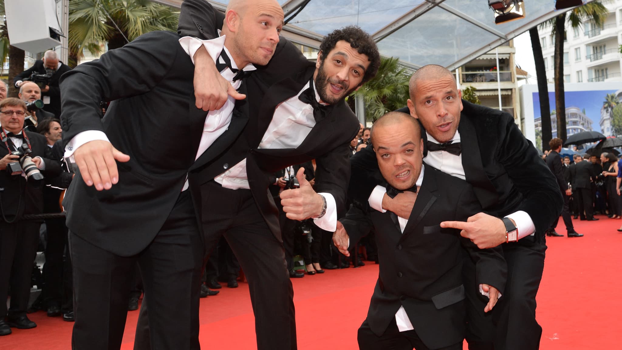 Franck Gastambide, Ramzy Bedia, Jib Pocthier et Medi Sadoun à Cannes le 21 mai 2012
