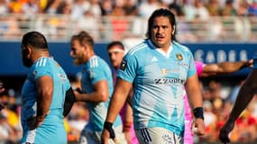 Posolo Tuilagi lors de Perpignan-Stade Français (7-29, 1ere journée de Top 14), le 19 août 2023
