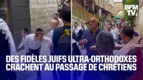 Des fidèles juifs ultra-orthodoxes crachent au passage de pèlerins chrétiens à Jérusalem