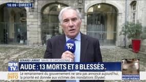 Inondations dans l'Aude: le maire de Carcassonne assure que "la décrue est amorcée"