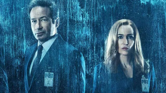 David Duchovny et Gillian Anderson, stars de la série "X-Files"