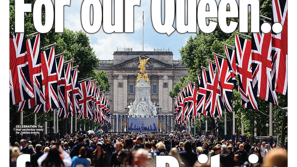 La une du Daily Mirror du 2 juin 2022. La une du Daily Mirror du 2 juin 2022.