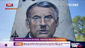 Emmanuel Macron grimé en Hitler: nouvelle fresque polémique