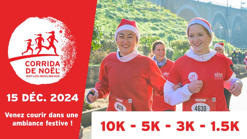 La Corrida de Noel d'Issy-les-Moulineaux en partenariat avec BFM Paris Ile-de-France !