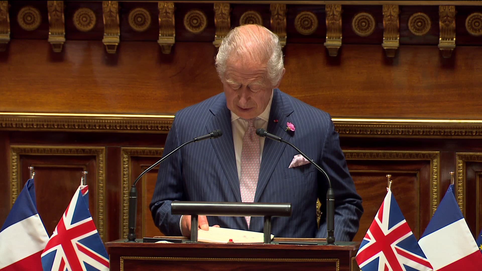 Charles III au Sénat, le 21 septembre 2023