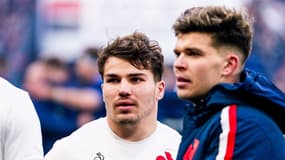 Antoine Dupont et Matthieu Jalibert le 26 février 2023, au Stade de France