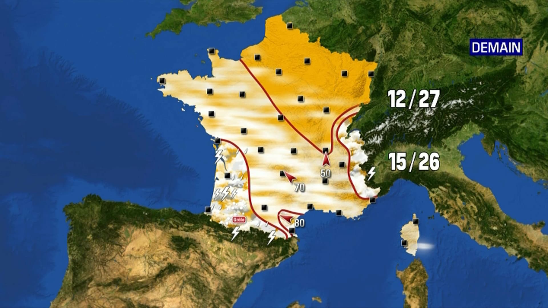 La météo du mardi 1er juin La météo du mardi 1er juin