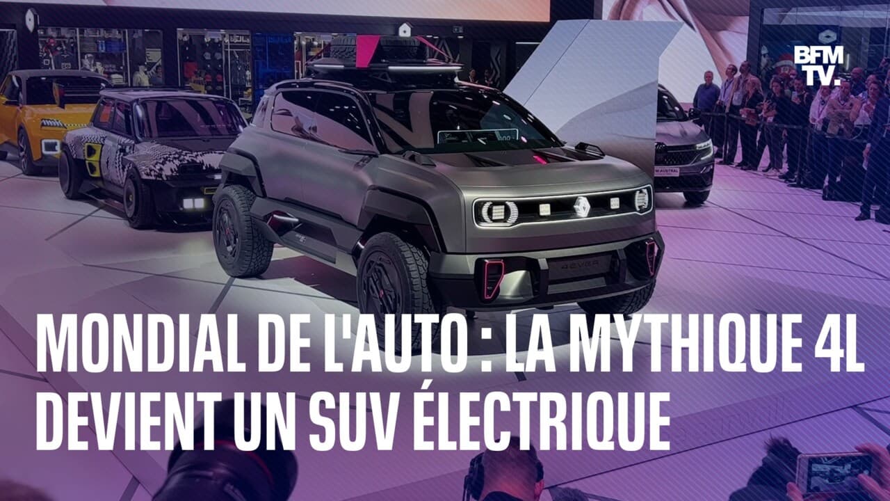 Renault dévoile sa mythique 4L électrique au Mondial de l'Auto