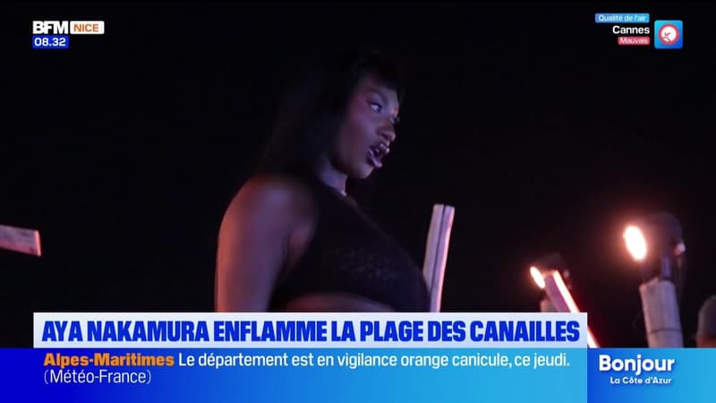 La star internationale Aya Nakamura enflamme la plage des Canailles à Nice le temps d'une soirée