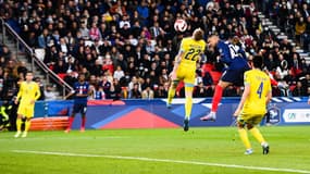 La tête de Kylian Mbappé face au Kazakhstan