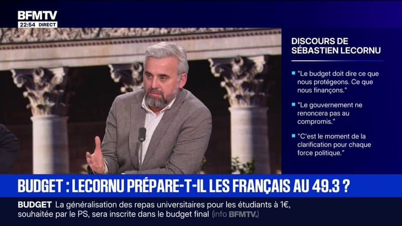 Discours de Sébastien Lecornu: "Le désaccord que j'ai, c'est que ce budget a un problème de recettes", explique Alexis Corbière, député (Écologiste et Social)