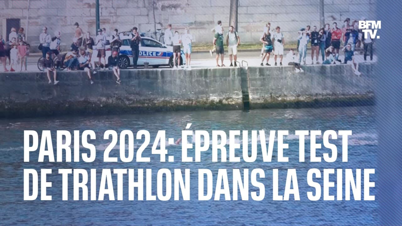 Paris 2024 les athlètes se sont élancées dans la Seine pour l'épreuve