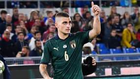 Marco Verratti lors du match Italie-Grèce, à Rome le 12 octobre 2019