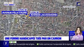 Lyon: une femme en fauteuil roulant morte écrasée par un camion