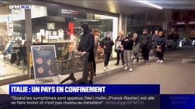 Coronavirus: les Italiens se sont rués dans les supermarchés après les nouvelles mesures de confinement