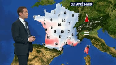 Les températures dans l'après-midi ce 1er février 2019.