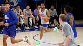 Bronny James au NBA Draft Combine le 14 mai 2024