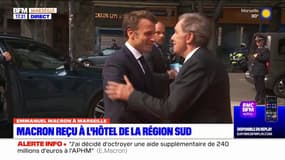 Marseille: Emmanuel Macron reçu par Renaud Muselier à l'hôtel de région