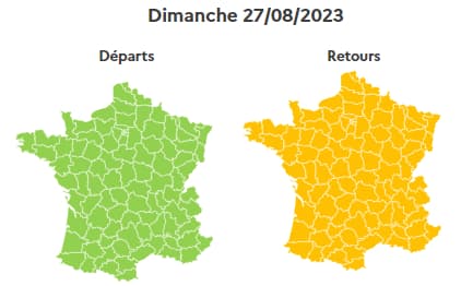Une France classée orange dans le sens des retours.