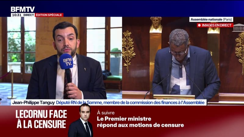 Censure: "C'est un budget d'incapables, de lâches, de nullité", déclare Jean-Philippe Tanguy (RN)