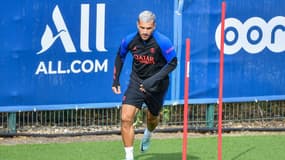 Leandro Paredes à l'entraînement du PSG le 30 août 2022