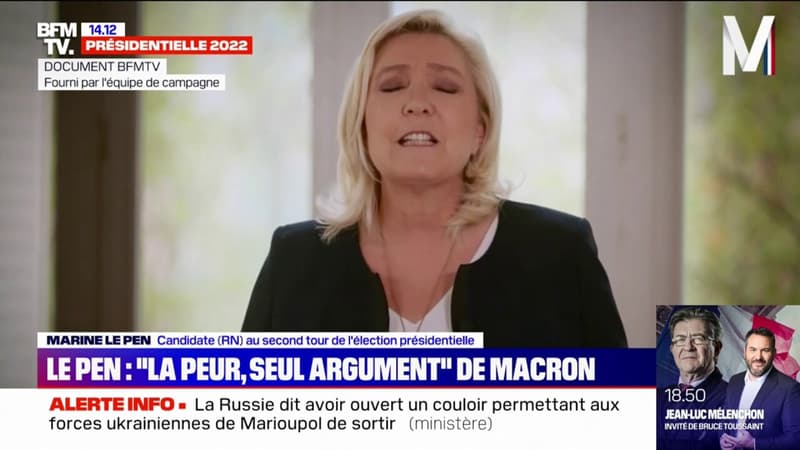 Marine Le Pen publie une vidéo en réponse aux 