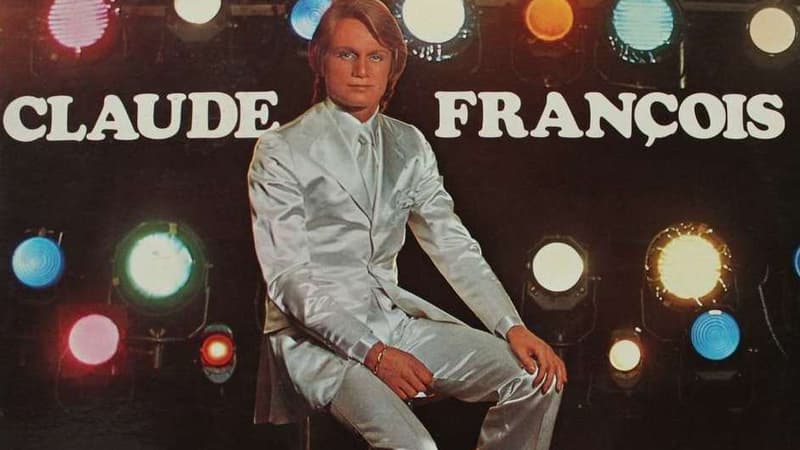 Claude François sur la pochette de son single "Le lundi au soleil"