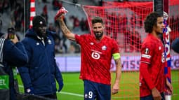 Olivier Giroud après la victoire de Lille face à Brann Bergen en Ligue Europa le 25 septembre 2025