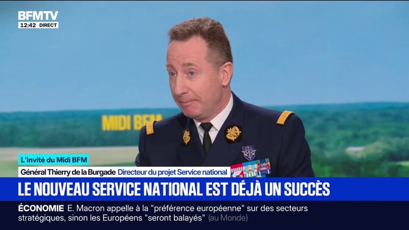 Service national: "À ce stade, 3.500 jeunes ont poussé la porte d'un établissement et ont pu déposer un dossier", indique le général Thierry de la Burgarde, directeur du projet