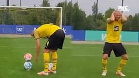 Le nouveau trick shot surprenant de Haaland