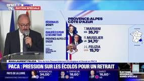 Régionales en PACA : Jean-Laurent Felizia annonce qu'il souhaite "maintenir la voix de la gauche et de l'écologie au second tour"