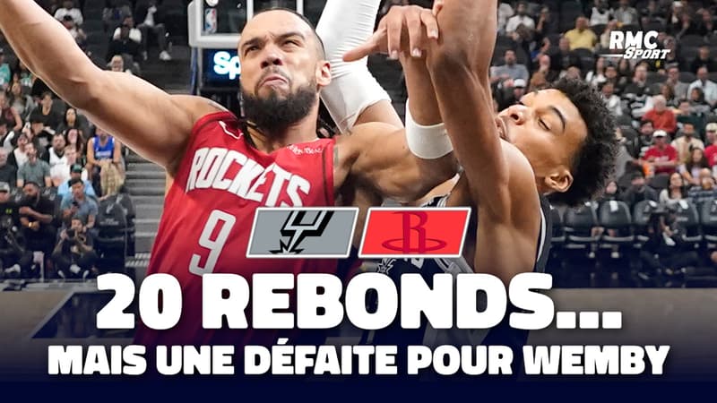 NBA : 20 rebonds... mais une défaite pour Wembanyama face aux Rockets