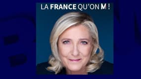 Affiche officielle de Marine Le Pen à la présidentielle
