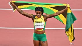 Elaine Thompson-Herah sacrée sur 200 m aux Jeux de Tokyo, le 3 août 2021 