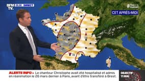 L'orage et la pluie font leur apparition par l'ouest de la France ce vendredi