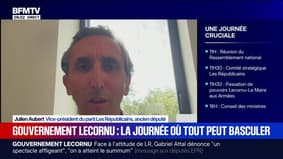 "Le nom de Bruno Le Maire n'a pas été évoqué" lors de la réunion entre Bruno Retailleau et Sébastien Lecornu, explique Julien Aubert 