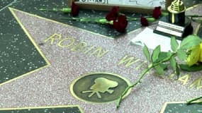 L'étoile de Robin Williams sur Hollywood Boulevard, à Los Angeles, était déjà couverte de fleurs lundi.