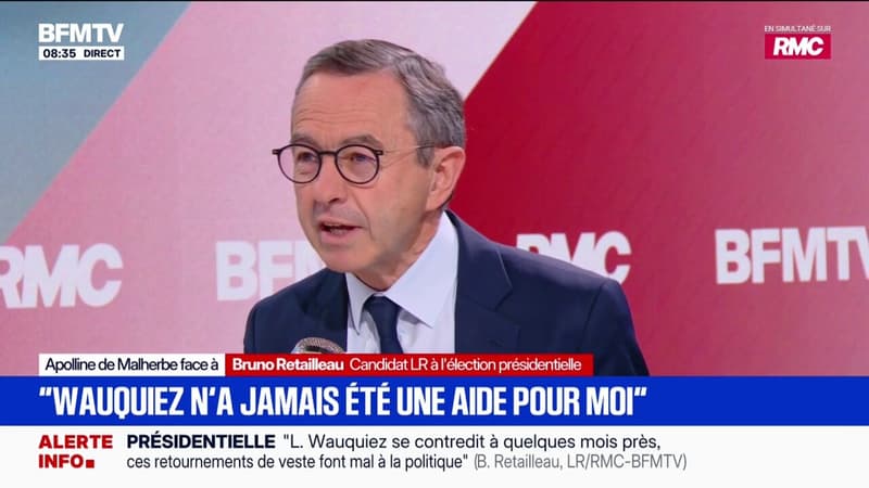 "Il n'y a aucune envie des Français d'avoir un match de second tour entre monsieur Mélenchon et monsieur Bardella ou madame Le Pen", estime Bruno Retailleau