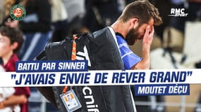 Roland-Garros: "J'avais envie de rêver grand", la déception de Moutet battu par Sinner