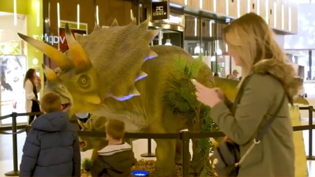 Exposition sur les dinosaures au centre commercial B'Est à Farébersviller