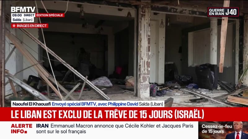 Guerre au Moyen-Orient: les images des dégâts des frappes israéliennes à Saïda au Liban, quelques minutes avant l'annonce du cessez-le-feu entre l'Iran et les États-Unis
