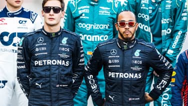 Lewis Hamilton et George Russell le 5 mars 2023