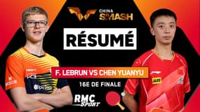 Résumé : Félix Lebrun face à l'espoir du ping chinois, Chen Yuanyu (WTT China Smash)