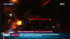 Incendie en cours à Rouen: "Pas de toxicité aiguë" précise le préfet de Seine-Maritime