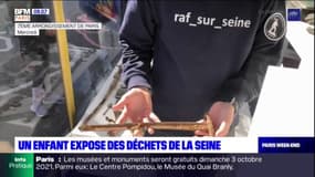 À Paris, Raphaël, 11 ans, expose des objets qu'il a pêché dans la Seine