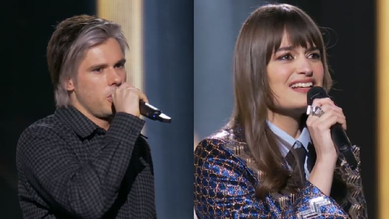 Orelsan et Clara Luciani sur la scène des Victoires de la musique 2022