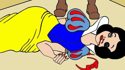 Blanche-Neige tombée sous les coups de son "prince charmant", vue par l'artiste aleXsandro Palombo.