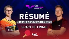 WTT Champions Francfort : Félix Lebrun pour une place en demie face à Moregard