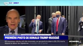 Après avoir toujours refusé d'en porter un, la première photo de Donald Trump masqué 